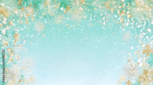 Elegant Sparkling Background with Glittering Stars and Festive Decorations