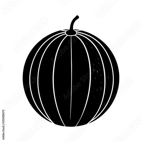 Cantaloupe silhouette vector