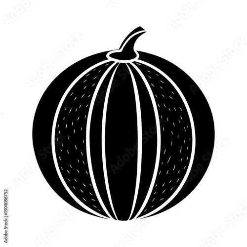 Cantaloupe silhouette vector