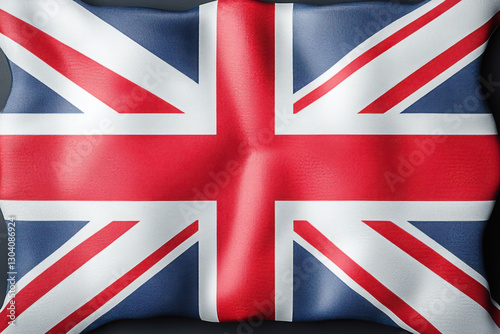 A vibrant Union Jack flag waves proudly, representing the United Kingdom.