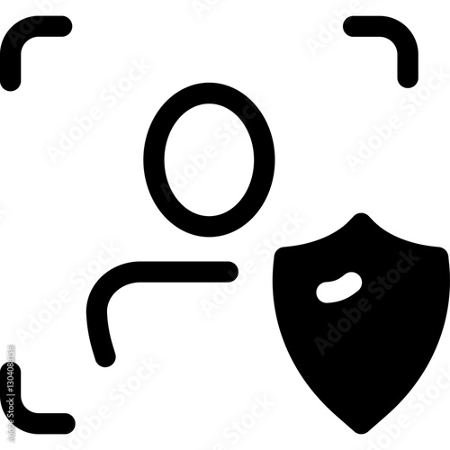 Face Identification, Security Face ID Icon