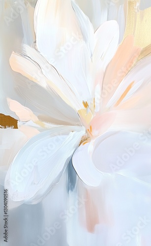 Soft pastel floral artwork featuring delicate petals and serene colors