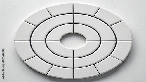 A minimalist swirl of rectangular segments rotating around a central axis, hinting at pivot strategies and agile business models