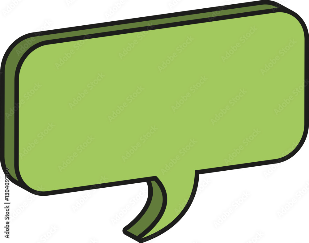 Naklejka premium 입체 말풍선