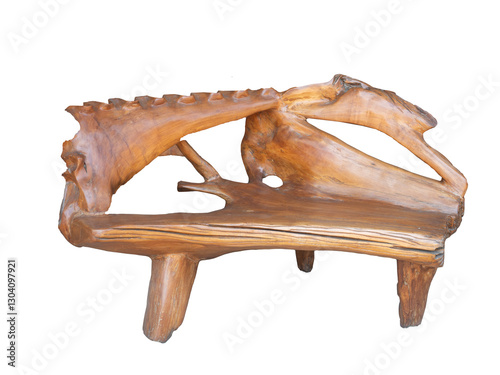 Obraz na płótnie Wood chair nature style on white background. w salonie