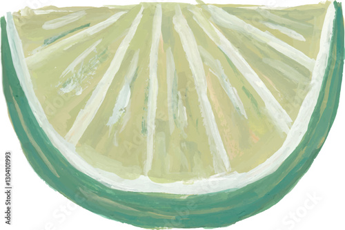 Citrus, lime, orange hand drawn watercolour clipart