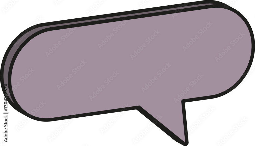 Naklejka premium 입체 말풍선