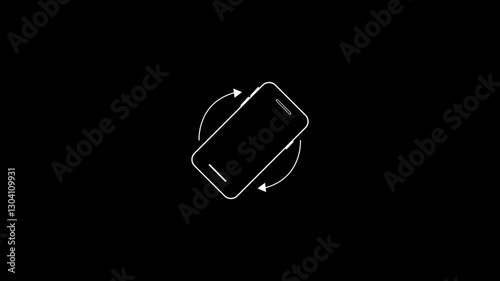 Phone rotate animation, Rotate your phone icon animation.