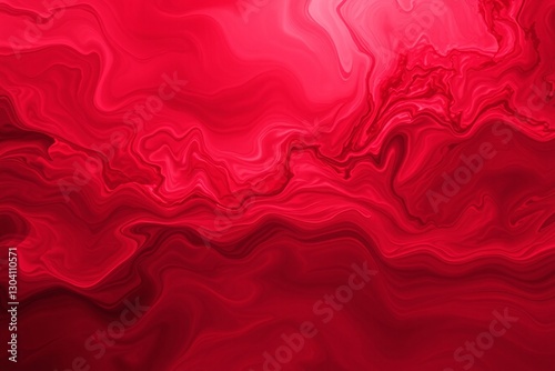Abstract Swirling Red Pattern With Dynamic Flowing Lines and Textured Layers