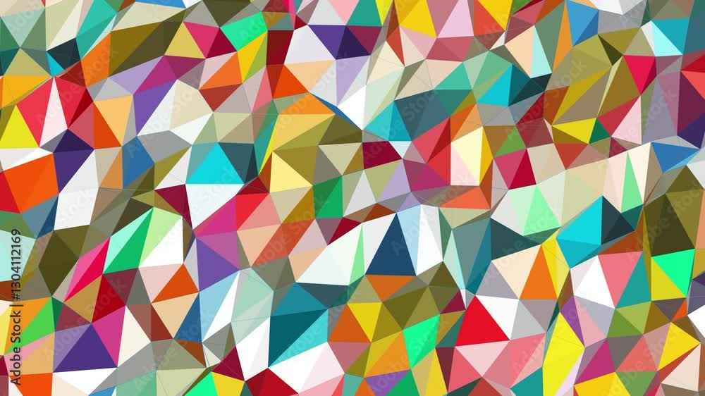 Seamless Animated Geometric Polygon Patterns with Vibrant Multicolor Low-Poly Design Seamless Animated Geometric Polygon Patterns with Vibrant Multicolor Low-Poly Design