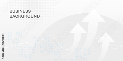 Modern blue creative economy investment report chart arrow up illustration background