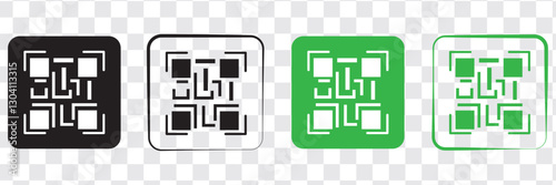 scanner, QR code scanner icons vector