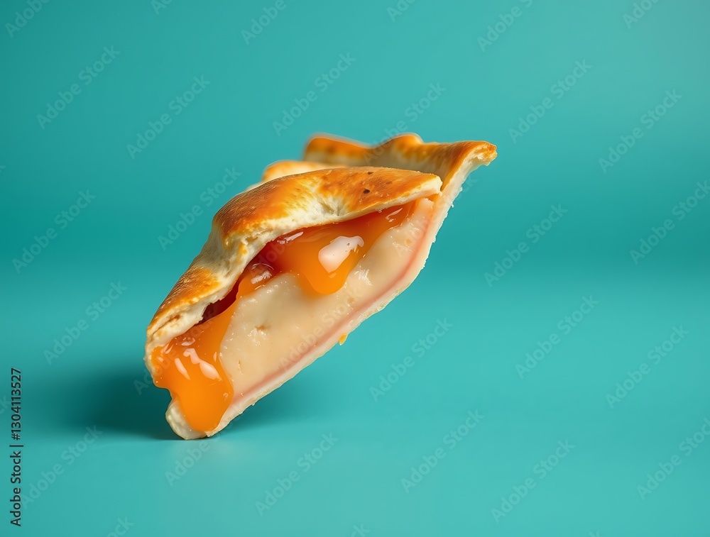 Golden Apple Pie Slice with Caramelized Filling, Perfectly Baked and Styled on a Solid Background - dessert stock-image Golden Apple Pie Slice with Caramelized Filling, Perfectly Baked and Styled on a Solid Background - dessert stock-image