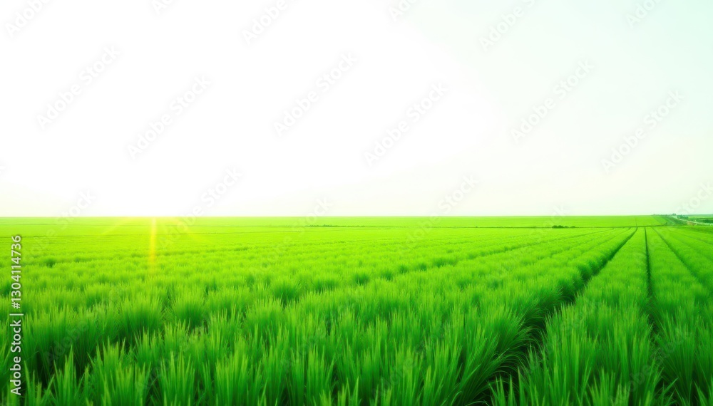 Fototapeta premium High-angle, vibrant green field, crisp yard lines, white backdrop , grass, gridiron