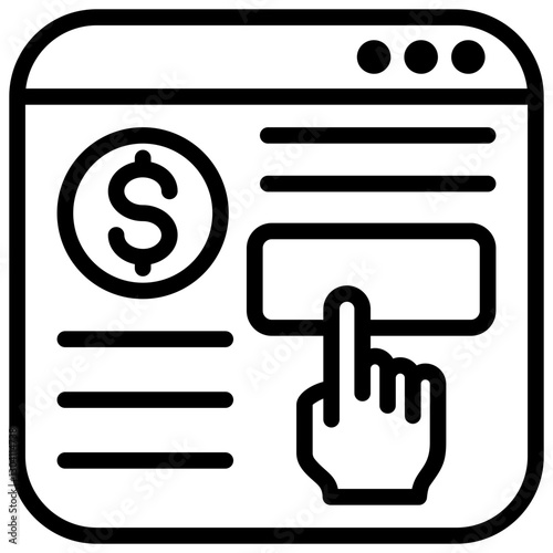Monetization Outline Icon