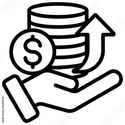 Revenue Outline Icon