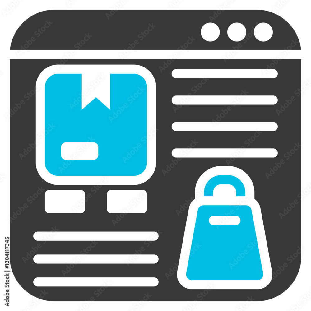 Online Marketplace Glyph Blue Grey Icon Online Marketplace Glyph Blue Grey Icon