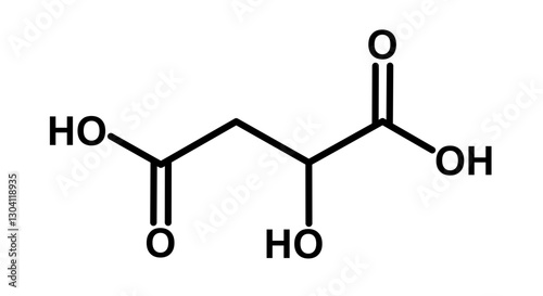 Chemical structure of malic acid