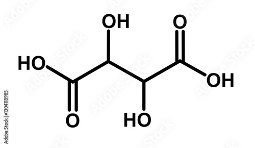 Chemical structure of tartaric acid