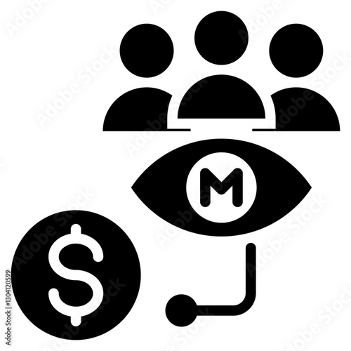 Cost Per Mille Glyph Icon