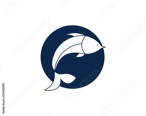 Fish icon ,Dolphin fish icon vector logo design template