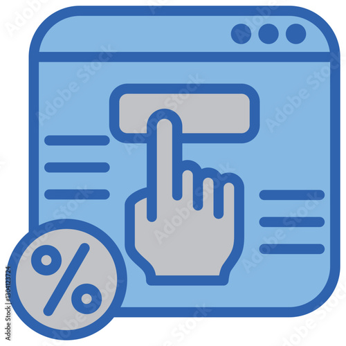 User Engagement Blue White Icon