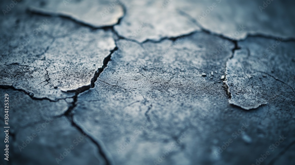 Obraz premium A detailed photograph of a raw concrete surface with subtle cracks and imperfections. The cool gray tones and industrial texture provide a modern and edgy feel for a background.
