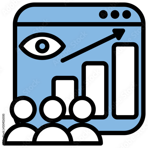 Web Traffic Blue Black Icon