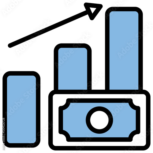 Profit Blue Black Icon