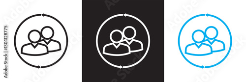 Icons related to recovery. Isolated on white and black background. Vector illustration. EPS 10