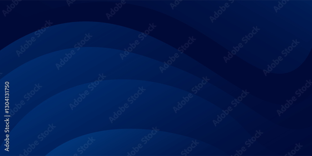 Fototapeta premium Experience the modern elegance of the abstract gradient wave background. Its dark blue waves create a captivating atmosphere for websites, social media, advertising, and presentations