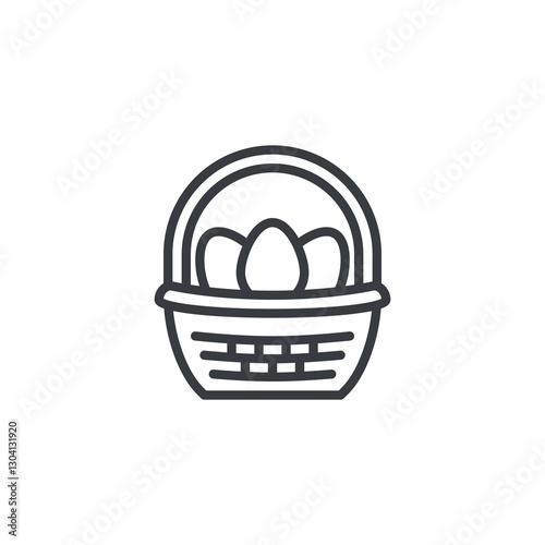 Easter Basket line icon