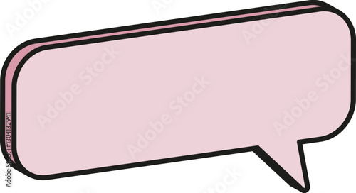 핑크 입체 말풍선