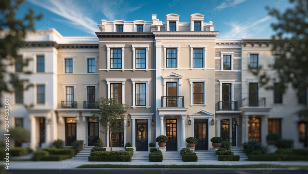 Fototapeta premium Single-Family Home, Townhouse, Condo, Apartment – Find Your Home 