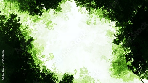 Overhead View of Lush Green Forest Canopy