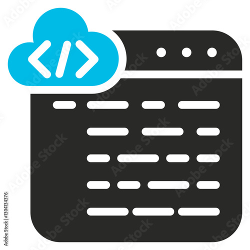 Code Glyph Blue Grey Icon
