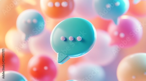 Colorful speech bubbles representing communication.