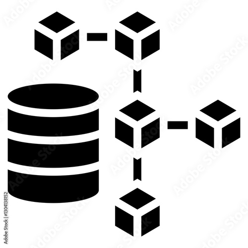 Blockchain Glyph Icon