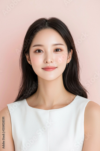 Wallpaper Mural Young Woman with Long Dark Hair and Natural Beauty Torontodigital.ca