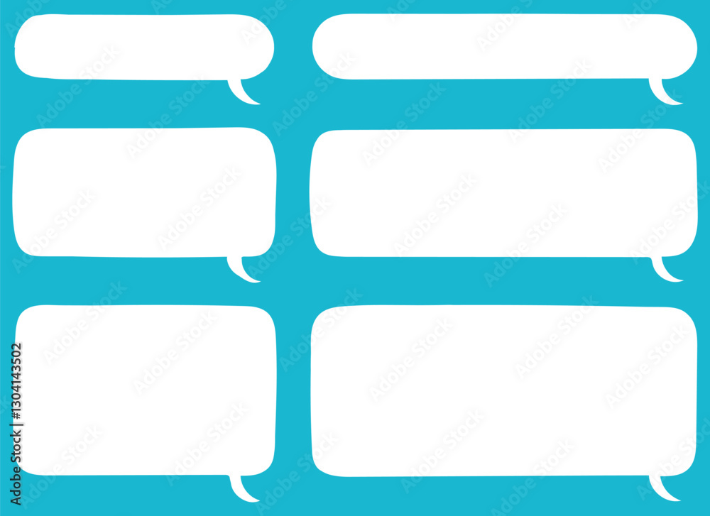 Set of speech bubbles. Speak bubble text, cartoon chatting box, message box. Blank empty speech bubbles. Vector illustration. Set of speech bubbles. Speak bubble text, cartoon chatting box, message box. Blank empty speech bubbles. Vector illustration.