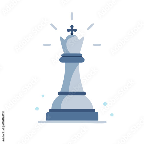 Broken chess king piece icon