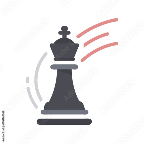 Chess king in attack mode icon