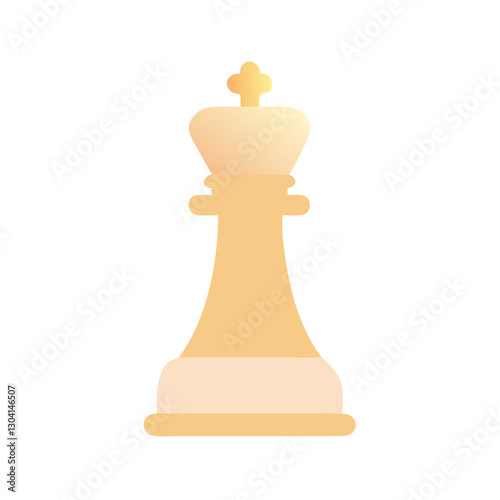 Golden chess king icon