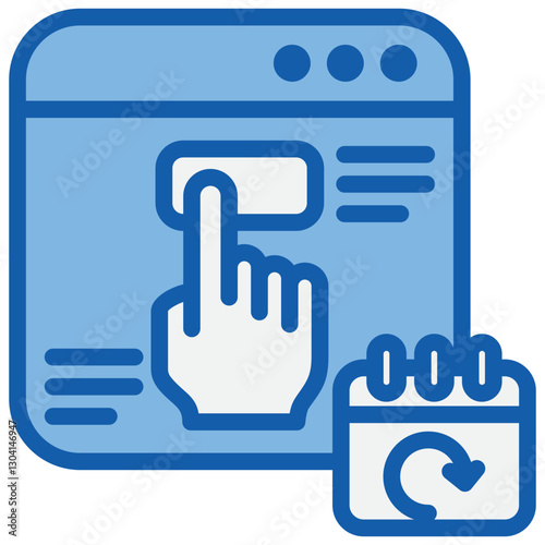 Subscription Blue White Icon