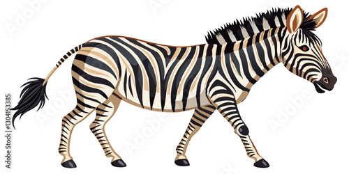 Photography zebra on white