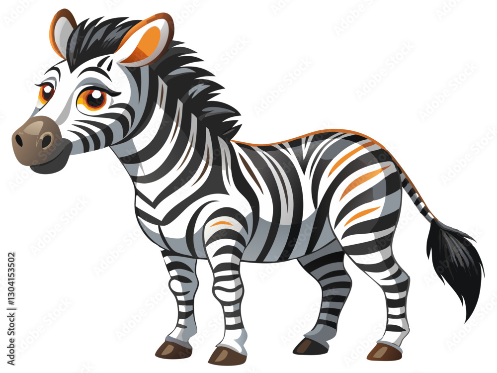 Obraz premium zebra isolated on white