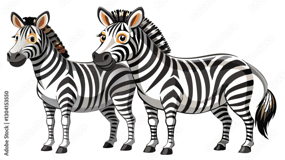 Obraz premium zebra isolated on white