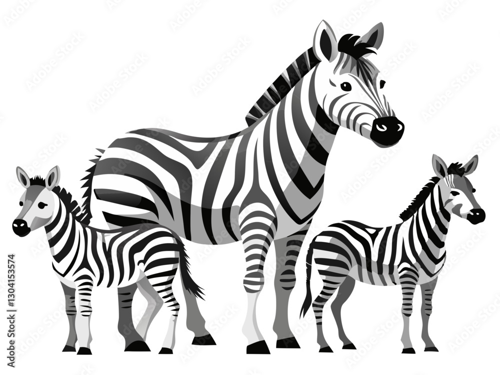 Obraz premium zebra isolated on white