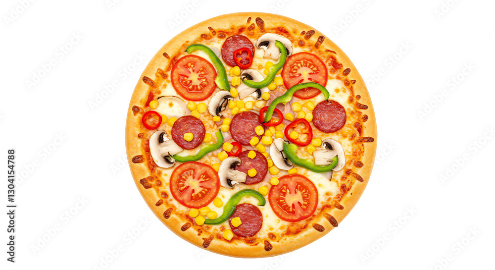 Delicious Pizza Vibrant Colors Appetising Food. AI Generated Delicious Pizza Vibrant Colors Appetising Food. AI Generated
