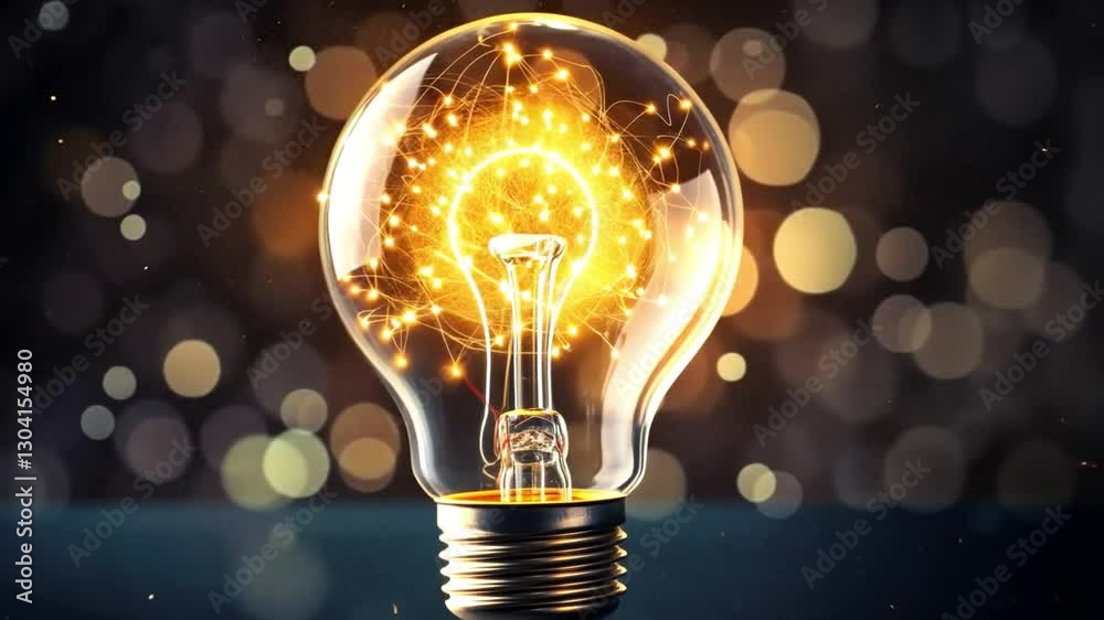Illuminating Innovation: A radiant lightbulb symbolizing ideas, inspiration, and technological advancements, with a network of glowing connections inside. Illuminating Innovation: A radiant lightbulb symbolizing ideas, inspiration, and technological advancements, with a network of glowing connections inside.